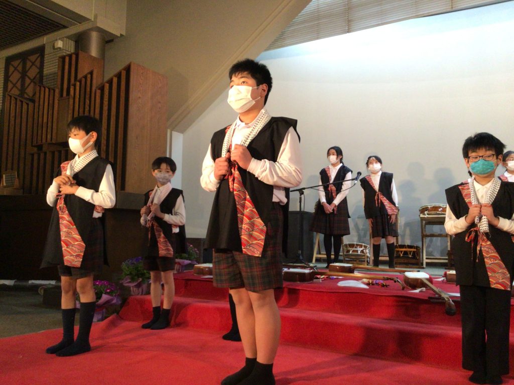 伝承文化クラブお別れ演奏会 北陸学院小学校
