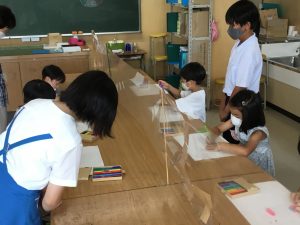 第一回　体験入学に園児がきてくれました